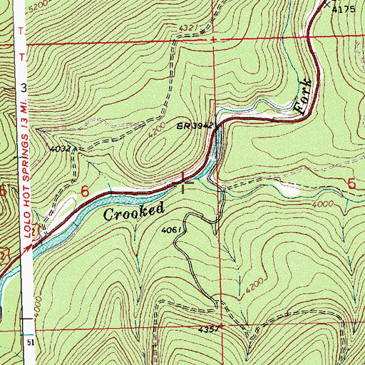 Topographic Map of Brushy Fork, ID