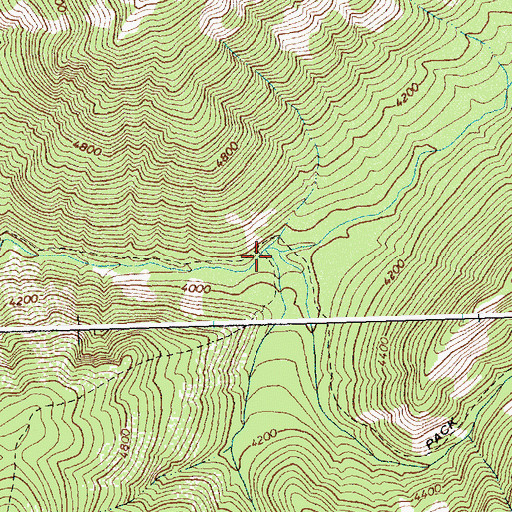 Topographic Map of Brushy Fork Creek, ID