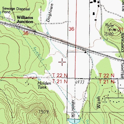 Topographic Map of Holden Tank, AZ