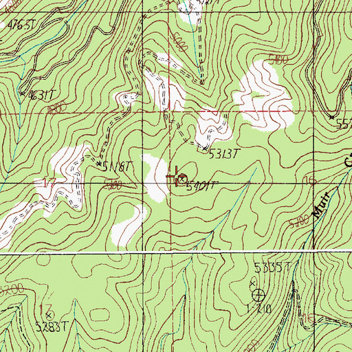 Topographic Map of Buck Canyon Trail, ID