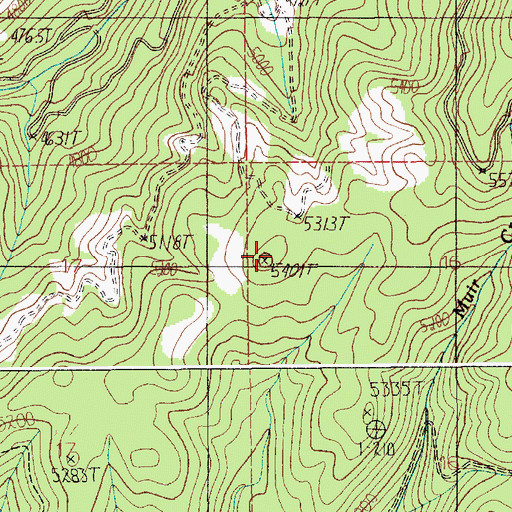 Topographic Map of Buck Canyon Trail, ID