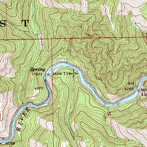 Topographic Map of Buck Creek, ID