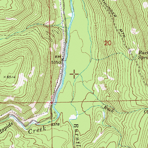 Topographic Map of Buck Creek, ID