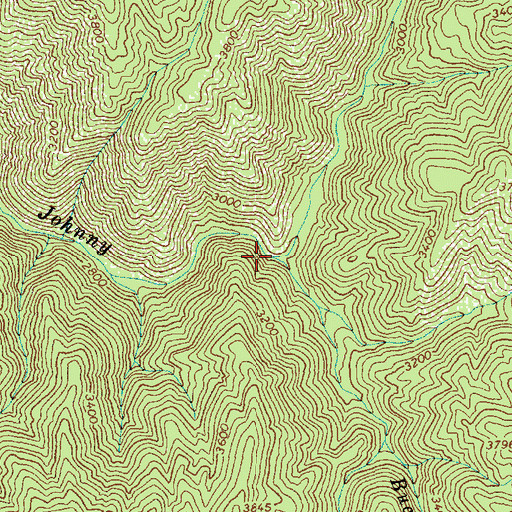 Topographic Map of Buck Creek, ID