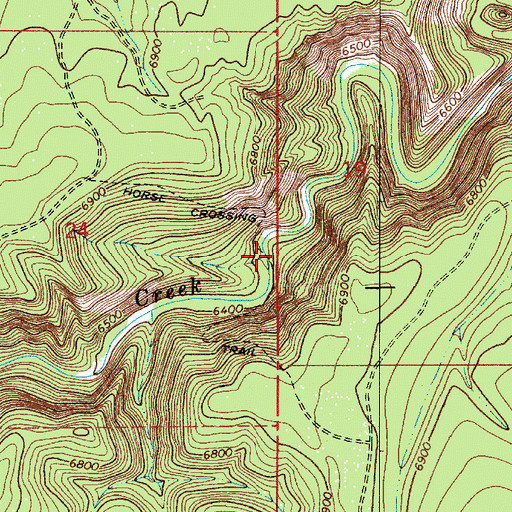 Topographic Map of Horse Crossing, AZ