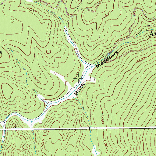 Topographic Map of Buck Meadows, ID