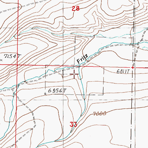 Topographic Map of Buckboard Gulch, ID