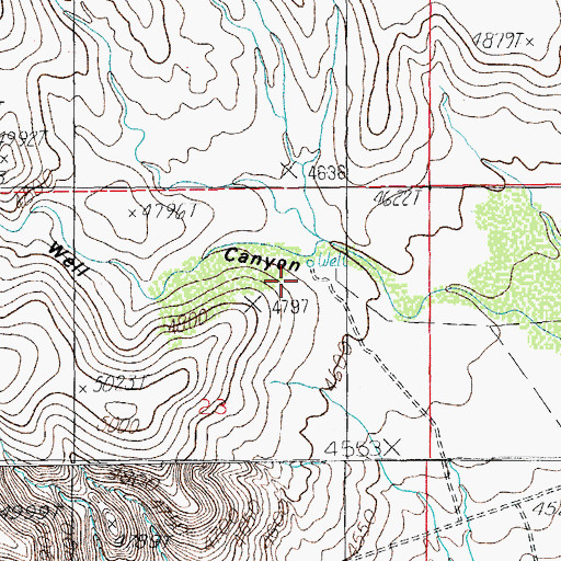 Topographic Map of Deep Well, AZ