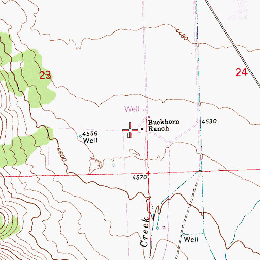Topographic Map of Buckhorn Ranch, ID