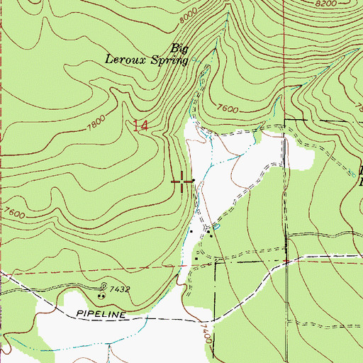 Topographic Map of Hot Shot Headquarters, AZ