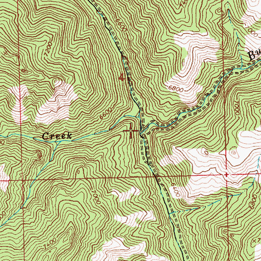 Topographic Map of Buckskin Creek, ID
