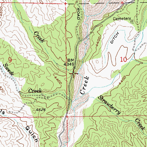 Topographic Map of Buckskin Creek, ID