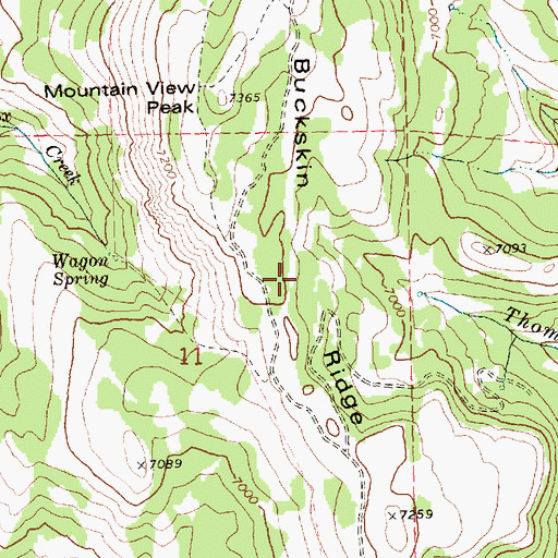 Topographic Map of Buckskin Ridge, ID