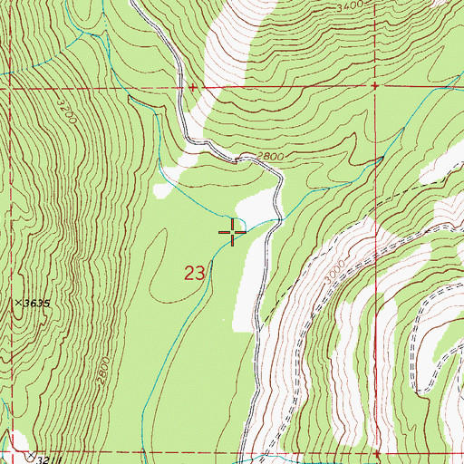 Topographic Map of Bugle Creek, ID