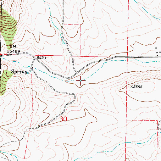 Topographic Map of Bull Canyon, ID