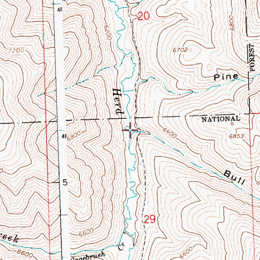 Topographic Map of Bull Gulch, ID