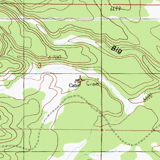 Topographic Map of JD Cabin, AZ