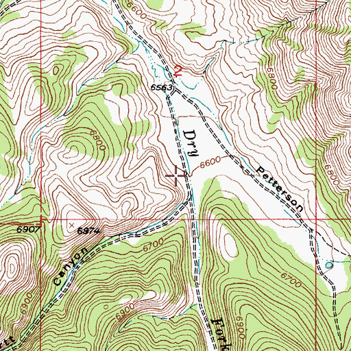Topographic Map of Burchertt Canyon, ID