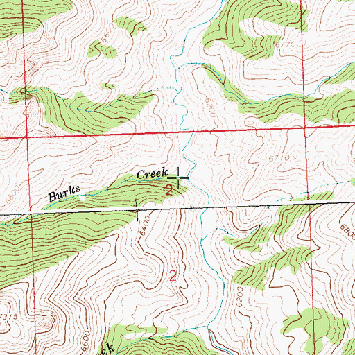 Topographic Map of Burks Creek, ID