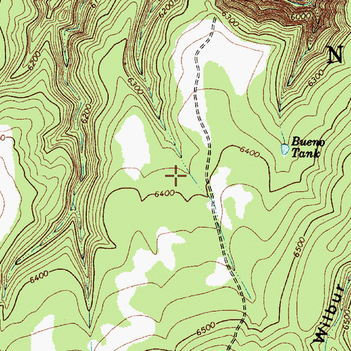 Topographic Map of Jack Pine Tank, AZ