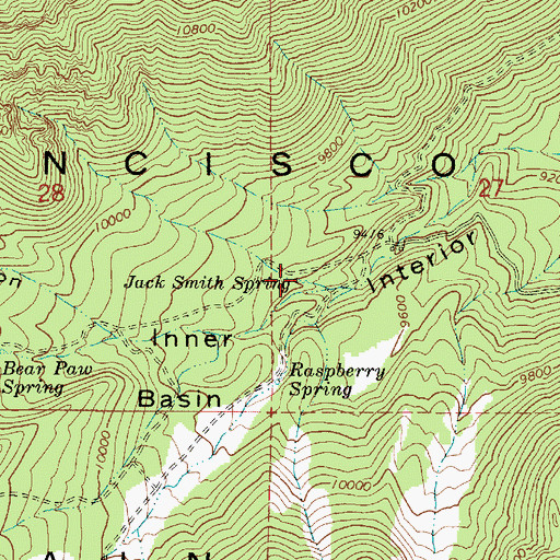 Topographic Map of Jack Smith Spring, AZ