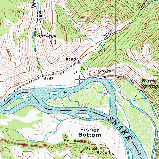 Topographic Map of Burns Canyon, ID