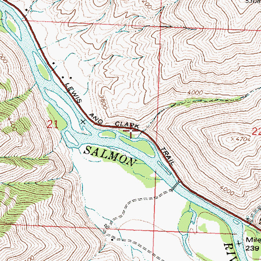 Topographic Map of Burns Gulch, ID