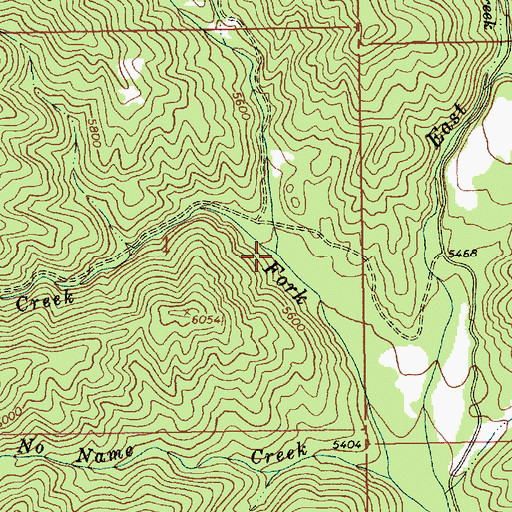 Topographic Map of Burnt Creek, ID