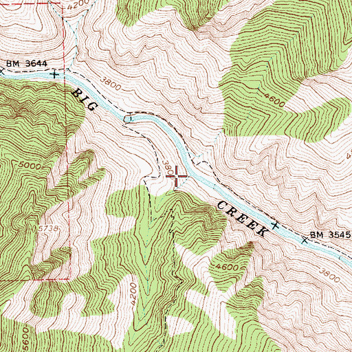 Topographic Map of Burnt Creek, ID