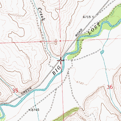 Topographic Map of Burnt Creek, ID