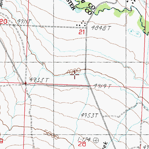 Topographic Map of Burnt Spring Gulch, ID