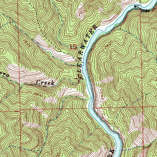Topographic Map of Burro Creek, ID