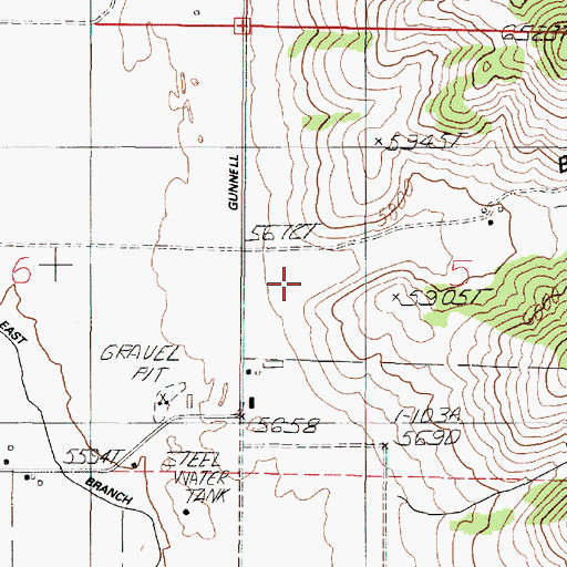 Topographic Map of Burton Creek, ID