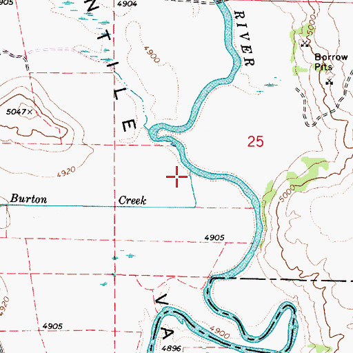 Topographic Map of Burton Creek, ID