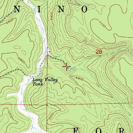 Topographic Map of Joes Tank, AZ