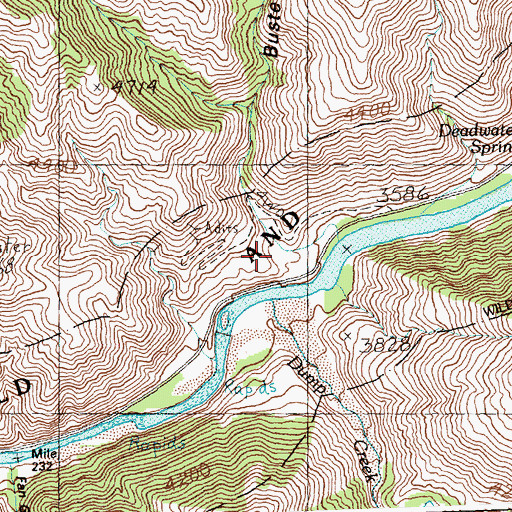 Topographic Map of Buster Gulch, ID