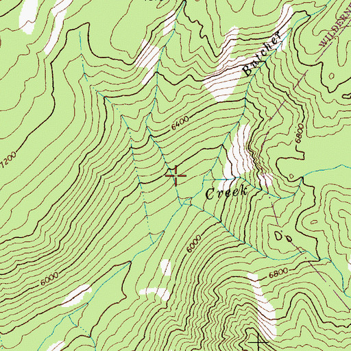 Topographic Map of Butcher Creek, ID