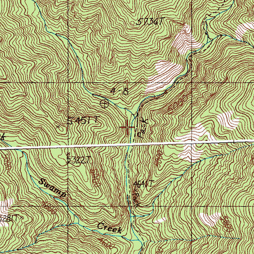 Topographic Map of Butte Creek, ID