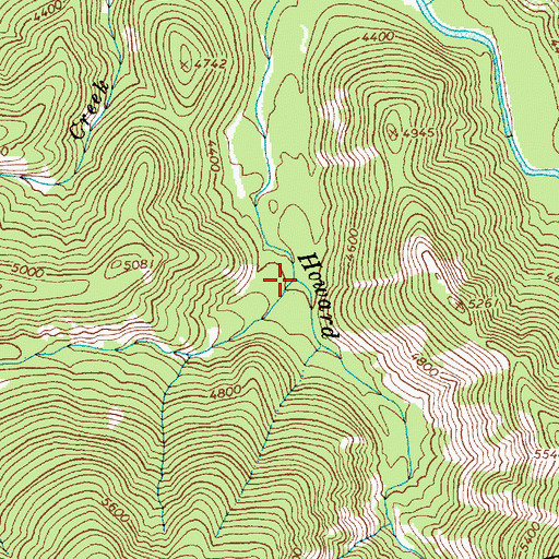 Topographic Map of Butter Creek, ID