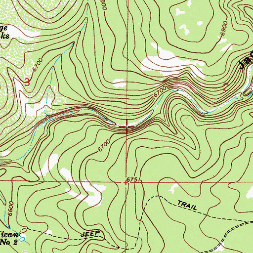 Topographic Map of John Tank, AZ