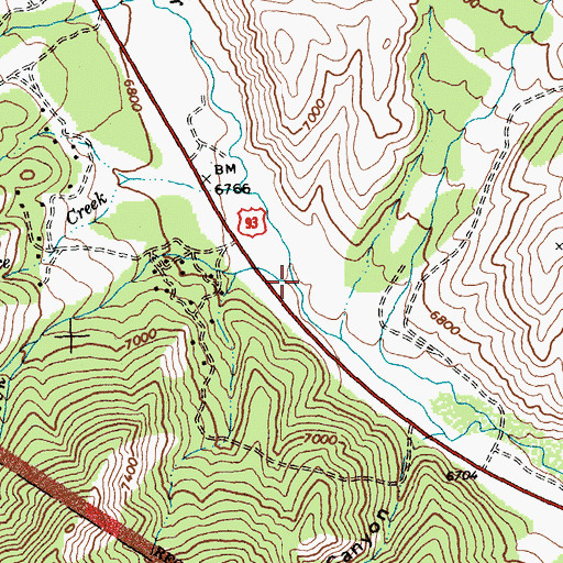 Topographic Map of Butterfield Creek, ID