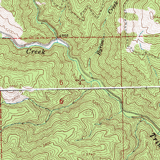 Topographic Map of Byron Creek, ID