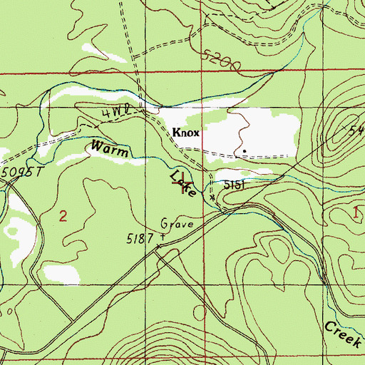 Topographic Map of Cabin Creek, ID