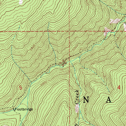 Topographic Map of Cabin Creek, ID