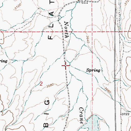 Topographic Map of Cabin Creek, ID