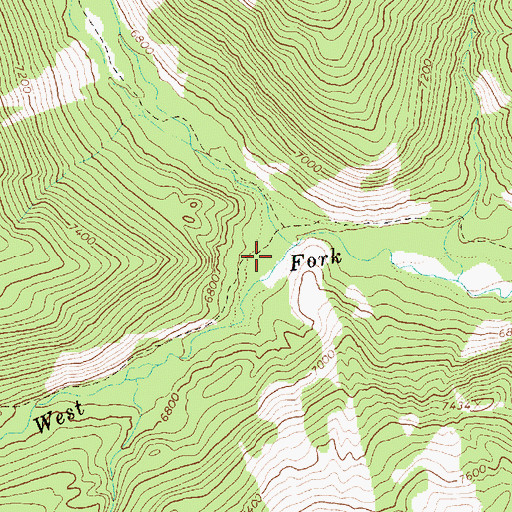Topographic Map of Cabin Creek, ID