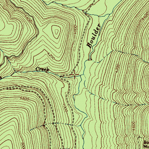 Topographic Map of Cabin Creek, ID