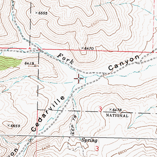 Topographic Map of Cabin Fork, ID