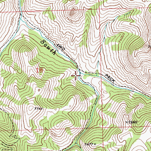 Topographic Map of Cabin Gulch, ID