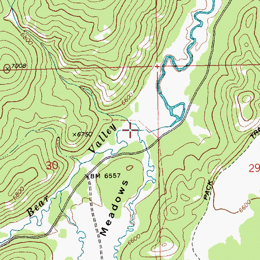 Topographic Map of Cache Creek, ID